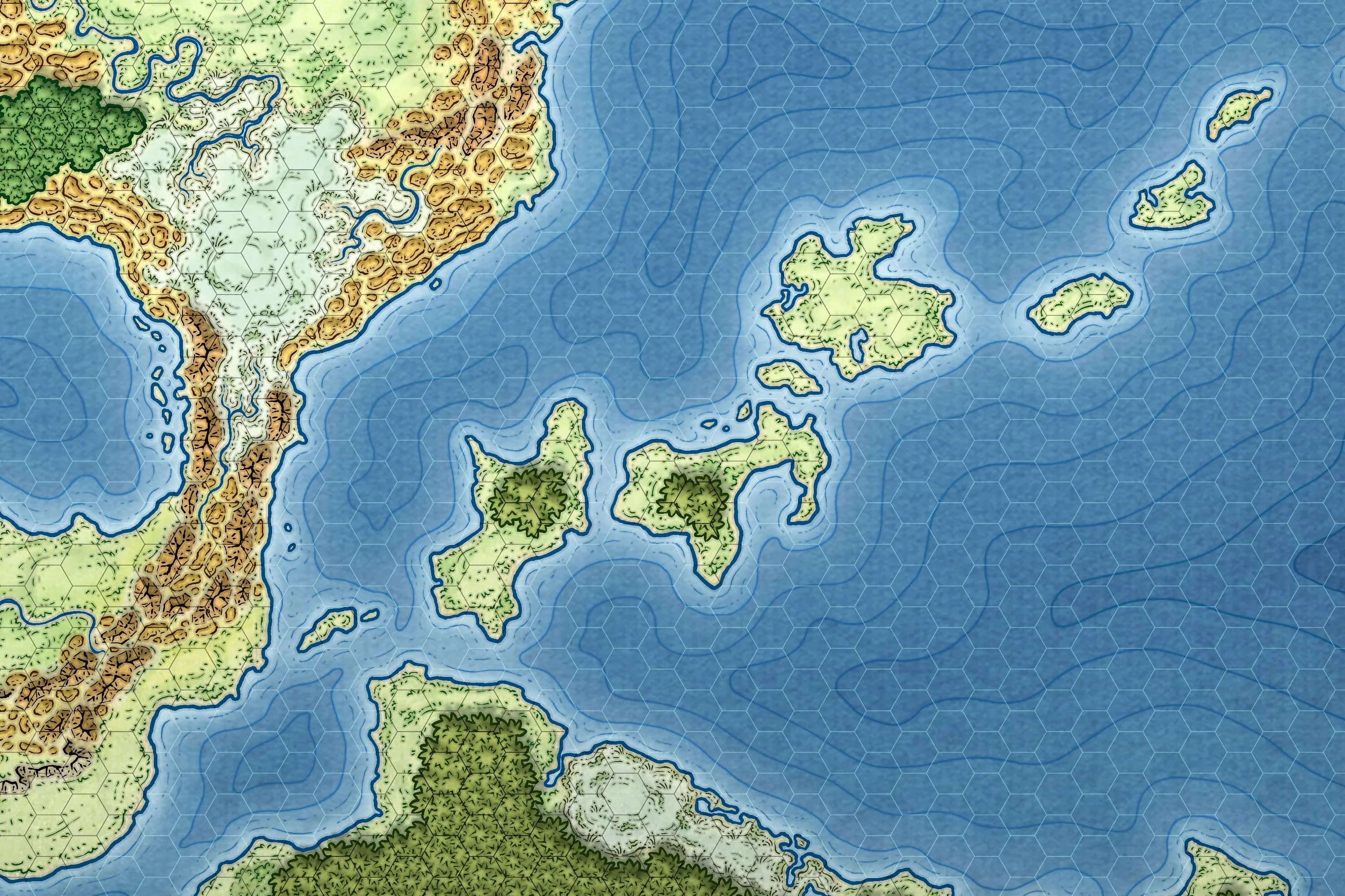 Hex map of The Lordship of the Isles by Mike Schley